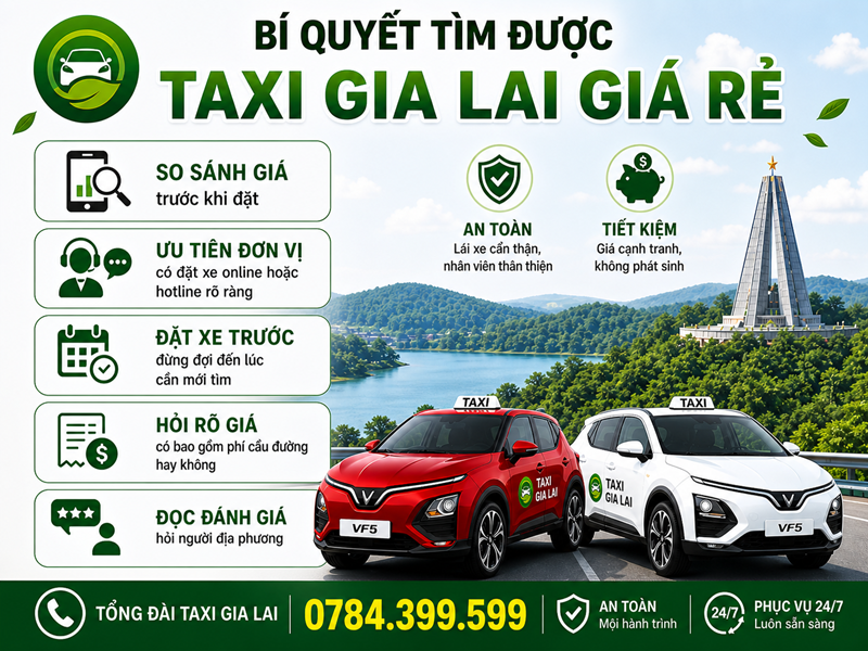 taxi Gia Lai giá rẻ
