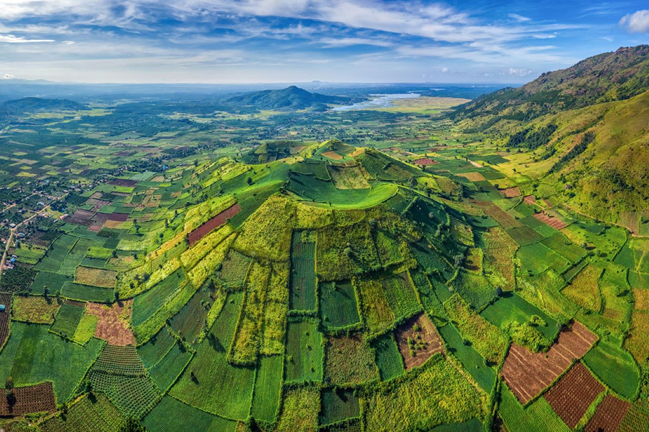Toàn cảnh núi lửa Chư Đăng Ya Gia Lai nhìn từ trên cao