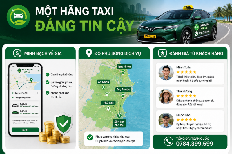 Thuê taxi sân bay quy nhơn
